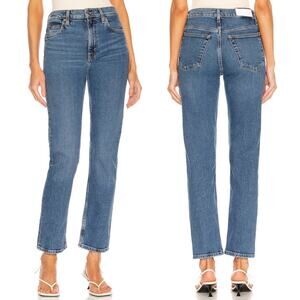 RE/DONE 70s Straight Jeans Women’s Size 26 Worn in Saf Blue Stretch Fit